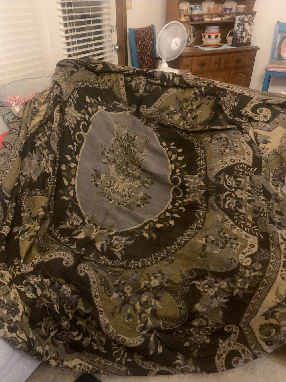 Heritage of Kashmir bed cover silk wool  size  Queen